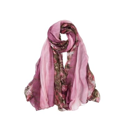 Plum Flora Silk Pareo