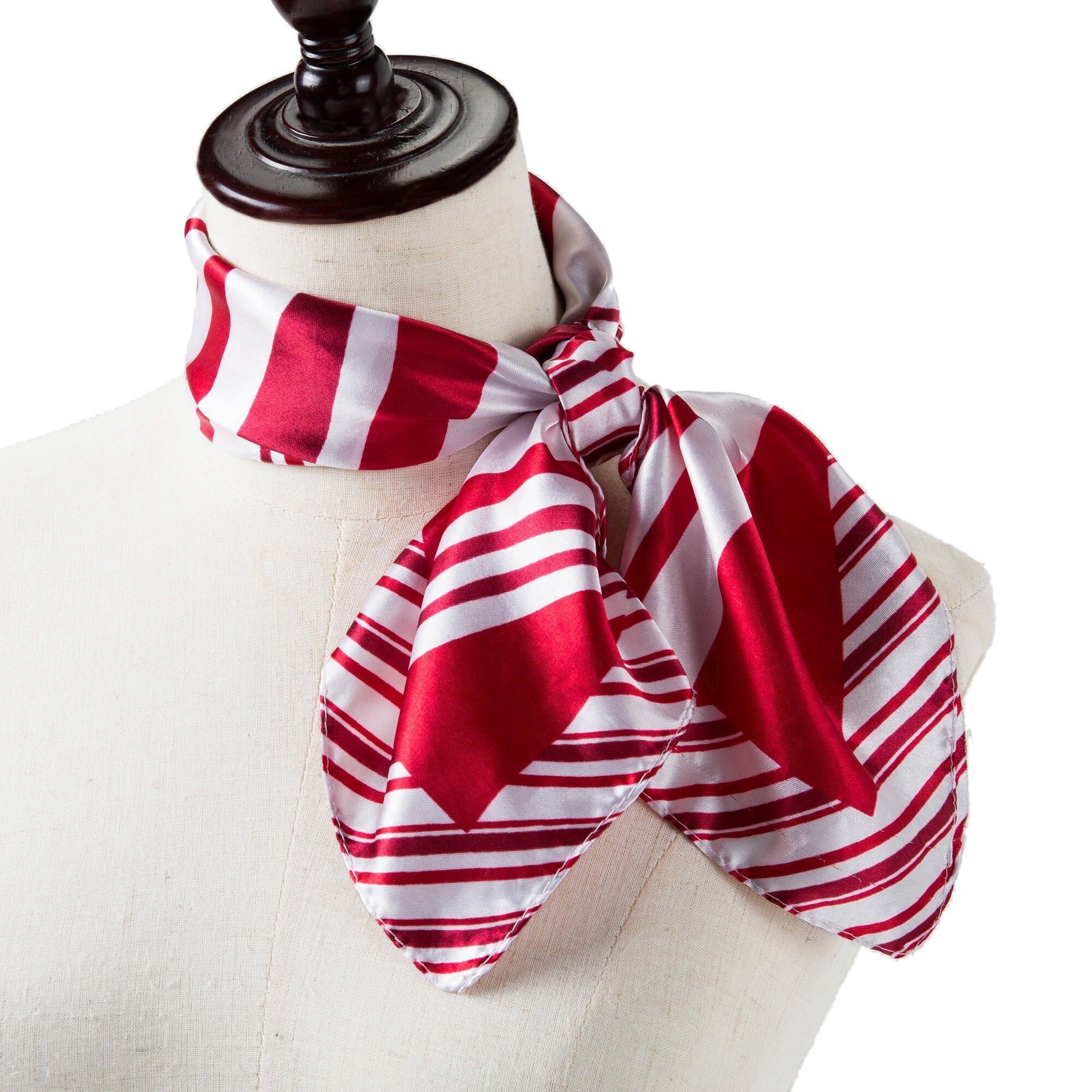 Petit carré de Soie Cream Red Cléo