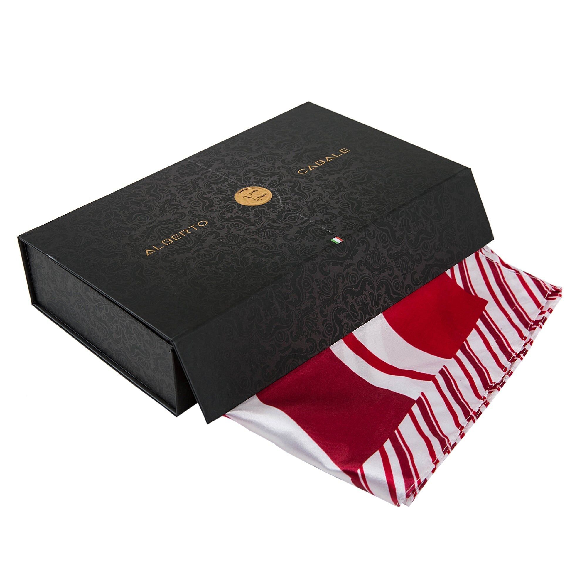 Petit carré de Soie Cream Red Cléo