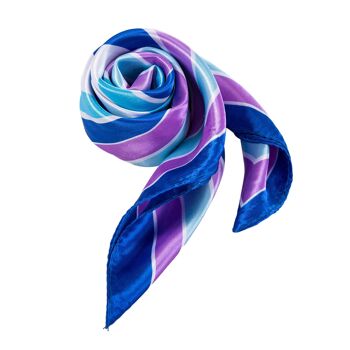 Petit carré de Soie Purple Blue Navy Cléo 2