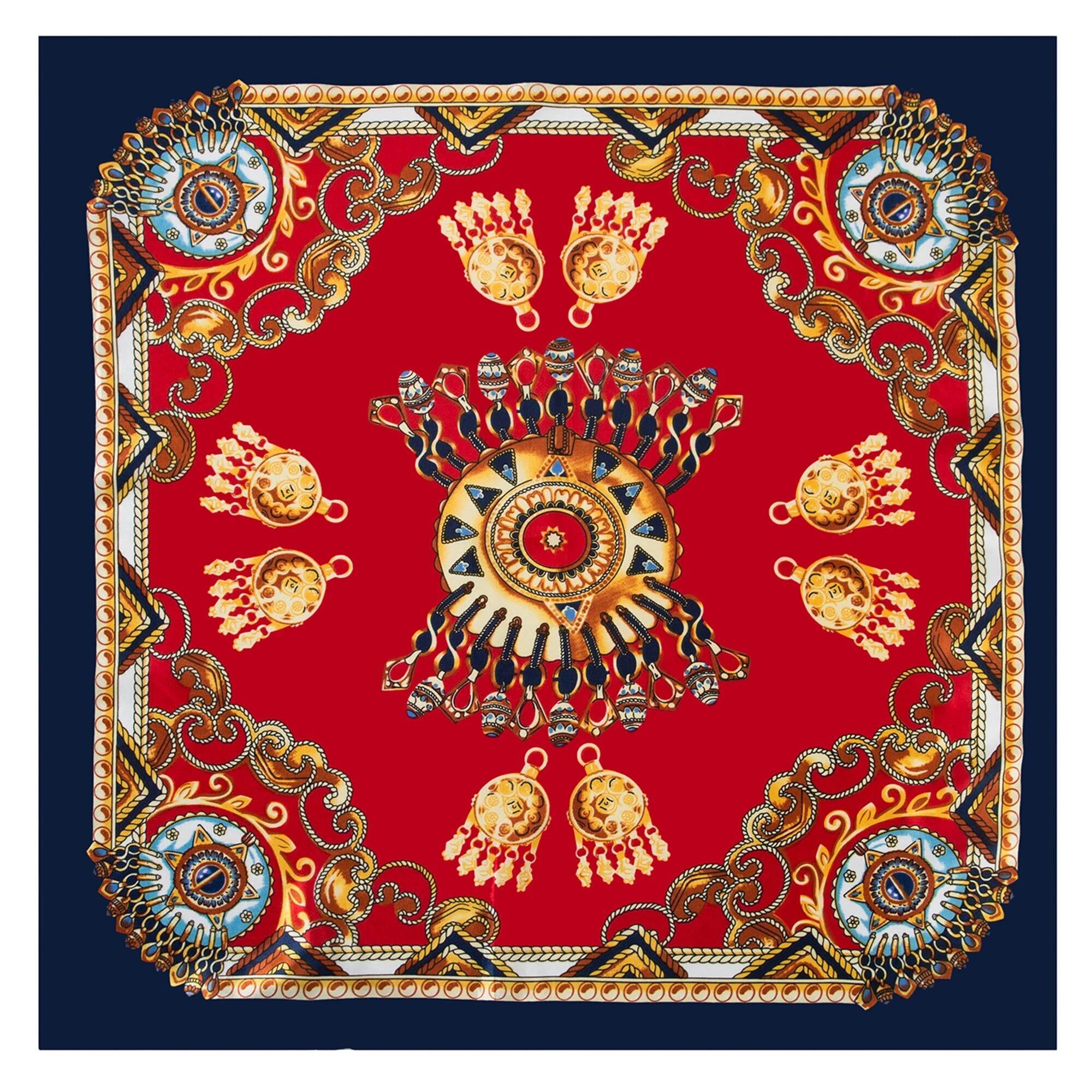 Sciarpa piccola in seta Cleo rosso