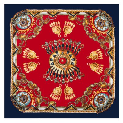 Small silk scarf Red cleo