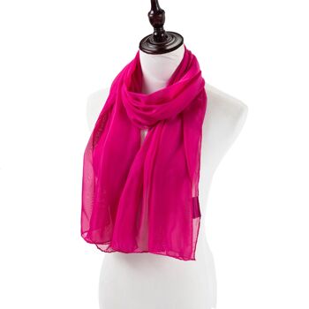 Voile de Soie Fuschia Véra 5