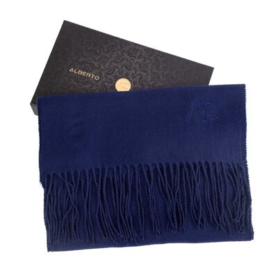 Dolce Caldo navy blue cashmere scarf