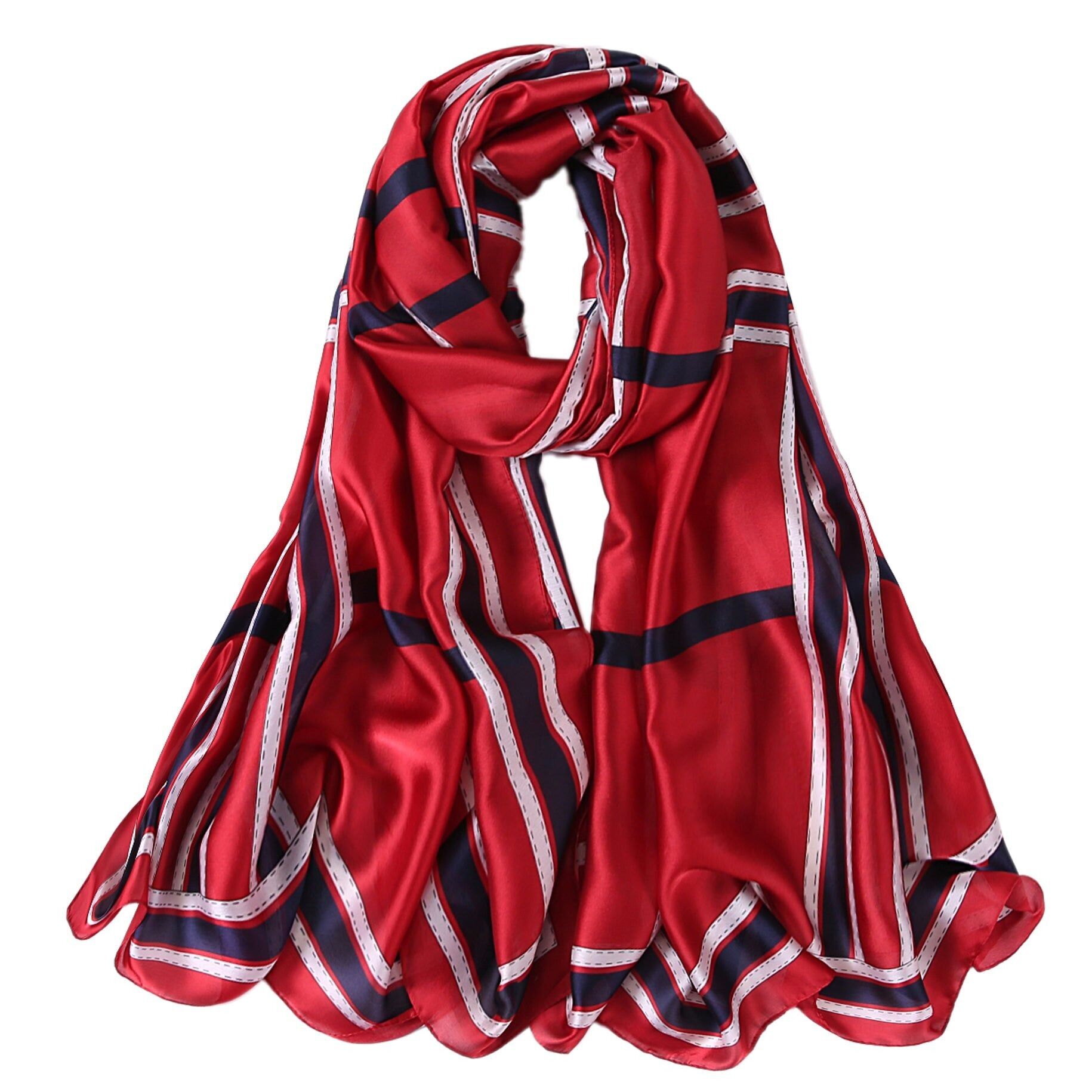 Estola de seda roja Bestprint Saint Germain