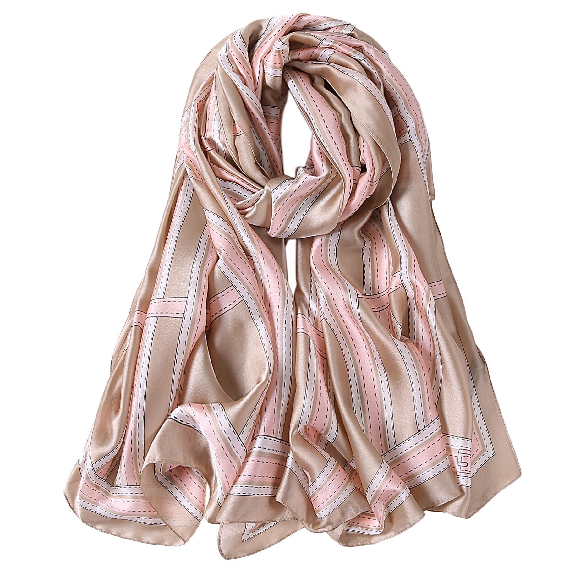 Estola De Seda Beige Bestprint Saint Germain