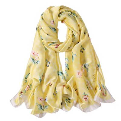 Yellow Flower Nana Silk Stole