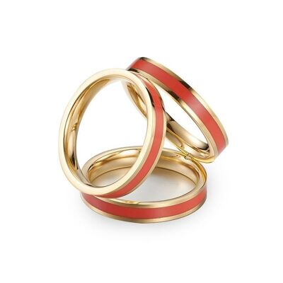 3 Color Metal Ring - Red