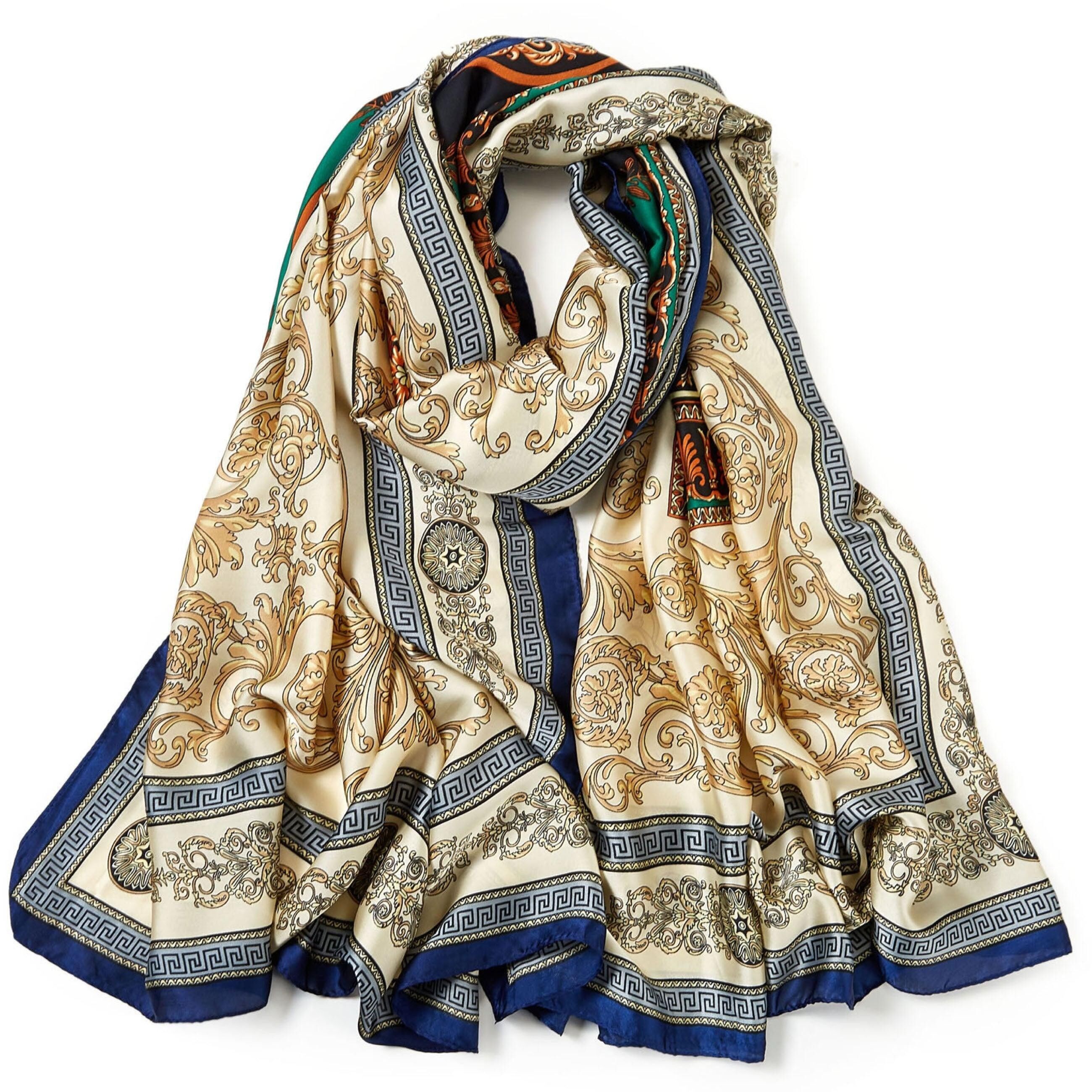 V PRINT Seidenstola - Grün