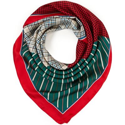 ROSA silk-touch scarf - Red