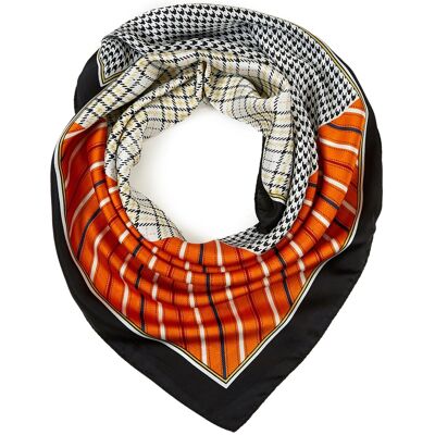 ROSA silk-touch scarf - Orange