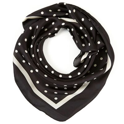 LAST POINT silk-touch scarf - Black