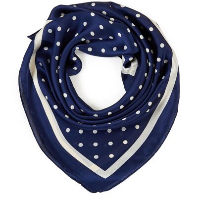 LAST POINT silk-touch scarf - blue