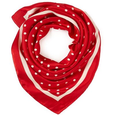 LAST POINT silk-touch scarf - Red