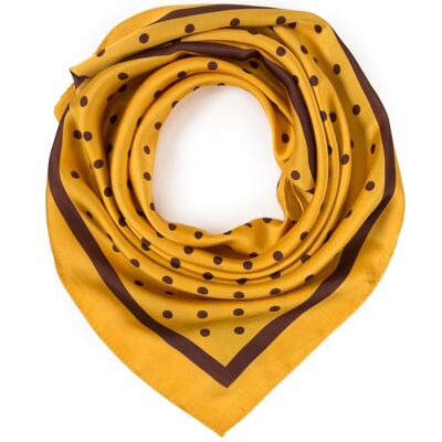 LAST POINT silk-touch scarf - Yellow
