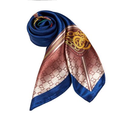 Pañuelo de seda italiano - azul