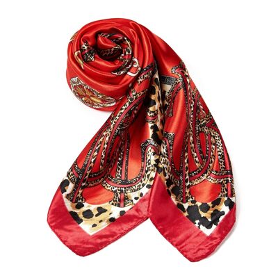 Roberto silk scarf - Red