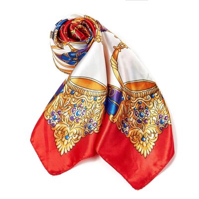 Belt Silk Scarf - Red