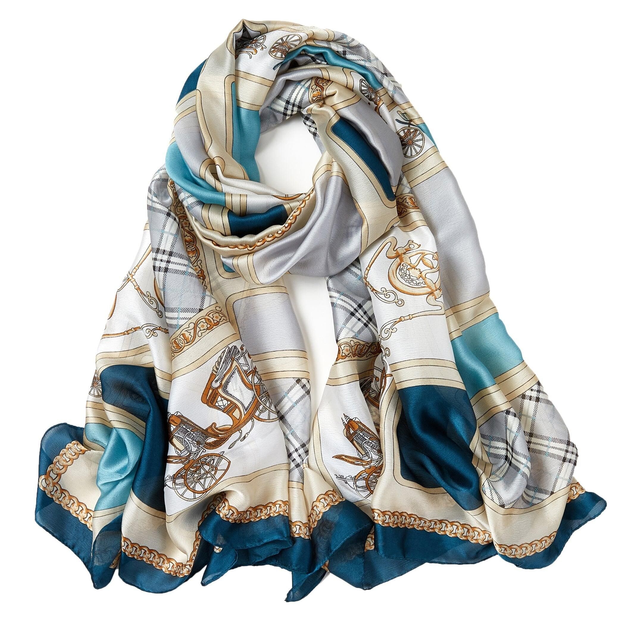 Stola Caroussel In Seta - Verde