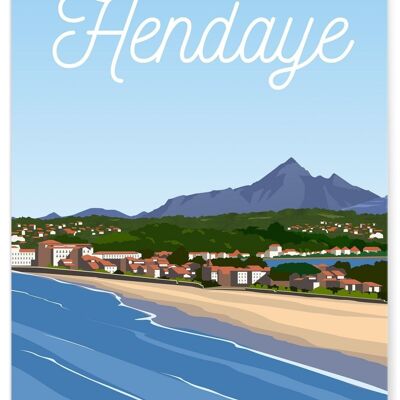 Cartel ilustrativo de la ciudad de Hendaya