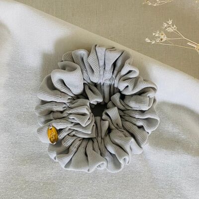 Scrunchie in Tencel grigio peonia