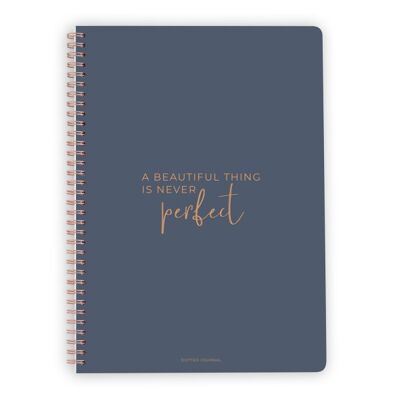 Cuaderno | Cuaderno espiral | Bullet Journal - Lo bello nunca es perfecto - A4