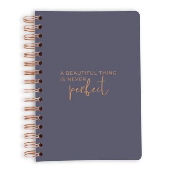 Notebook | Cahier à spirale | Bullet Journal - Beautiful Is Never Perfect - DIN A5 - 120 feuilles 1