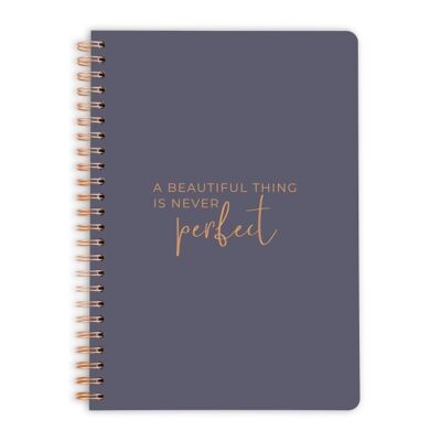 Cuaderno | Cuaderno espiral | Bullet Journal - Lo bello nunca es perfecto - DIN A5 - 60 hojas