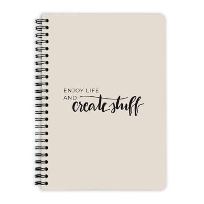 Notebook | Cahier à spirale | Bullet Journal - Create Stuff - DIN A5 - 60 feuilles