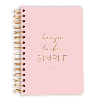 Cuaderno | Cuaderno espiral | Bullet Journal - Keep Life Simple - DIN A5 - 120 hojas