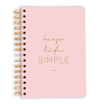 Notebook | Cahier à spirale | Bullet Journal - Keep Life Simple - DIN A5 - 120 feuilles 1