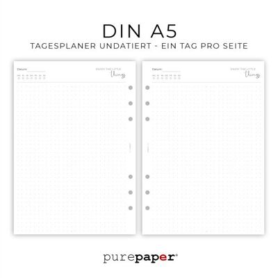 Calendar inserts undated A5 (1T1S) - 50 sheets
