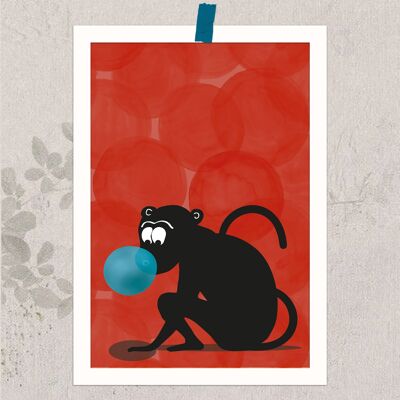 Monkey - Small Poster DIN A5