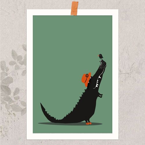Krokodil - Kleines Poster, DIN A5