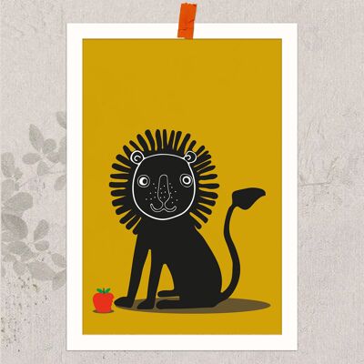 Lion - Affiche, DIN A5