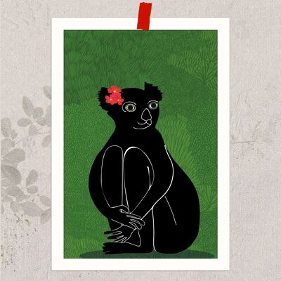 Lemur - Kleines Poster DIN A5