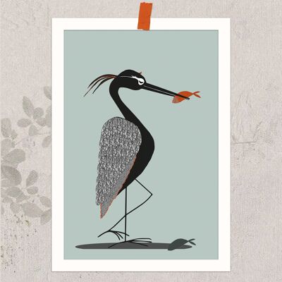 Heron - Small Poster, DIN A5