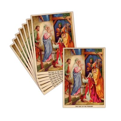 Carte Noel Religieuse (Noâ«l et Nativité); 8 Cartes Non Pliées ; 3 Formats Dispos; Carte La Visite Des Rois Mages