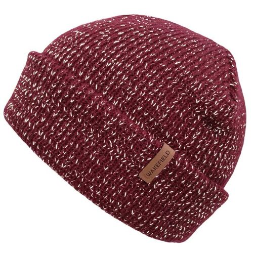 Reflective Beanie Bordeaux Red