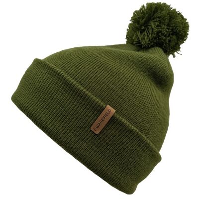 Sombrero de Invierno Nórdico Verde Musgo