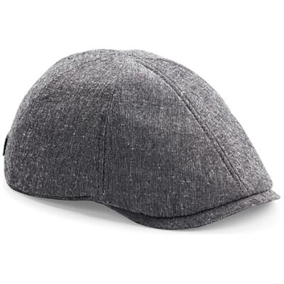 Linnen Flat Cap Grijs