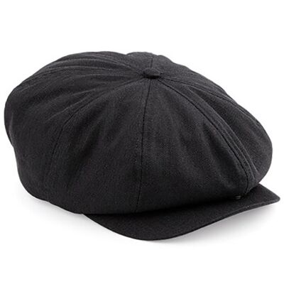 Casquette Plate Noir - Hiver