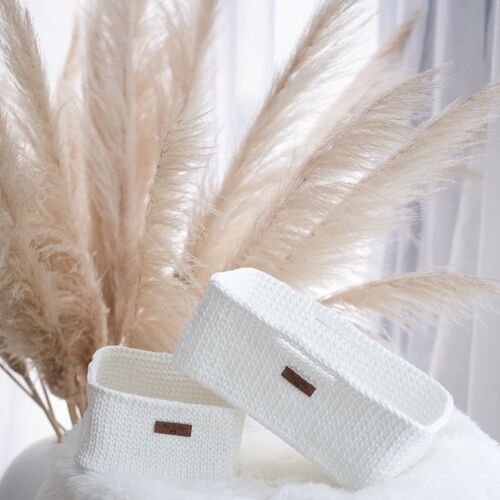 Paniers rangements pour chambre bébé Duo Blanc