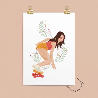 Skater Girl • Affiche A5