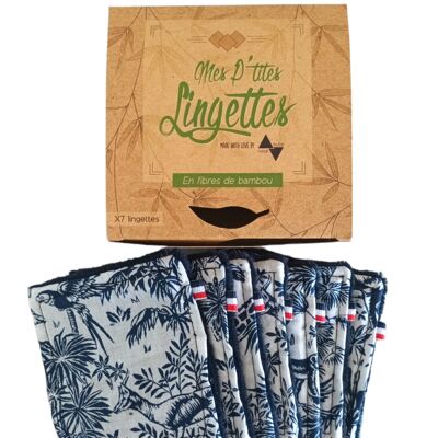 Make-up remover wipes Jungle Blue x7