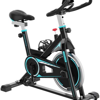 Bicicleta Estática Resistencia Ajustable con Pantalla LCD y Monitor de Frecuencia Cardíaca