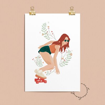 Skater Girl • Affiche A5