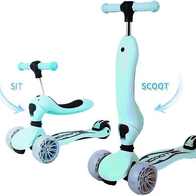 Scooter para niños - Scooter de 3 ruedas, Manillar y freno ajustables totalmente revestidos