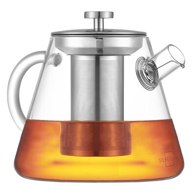 Théière en verre avec passoire - 1,5 litre - va au lave-vaisselle - pour 10-12 tasses de thé