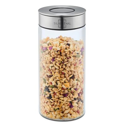 Storage jar 1.3 liters - with lid - airtight